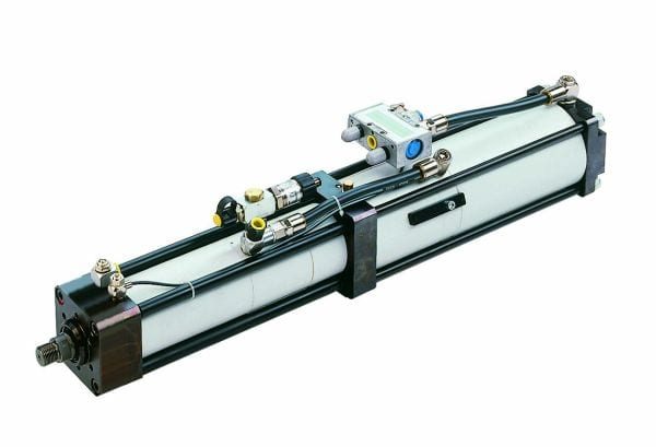 Drive HAZG 65. Transmissor de potência hidráulico pneumático em formato U para pressões operacionais de 5 a 10 bar.